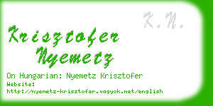 krisztofer nyemetz business card